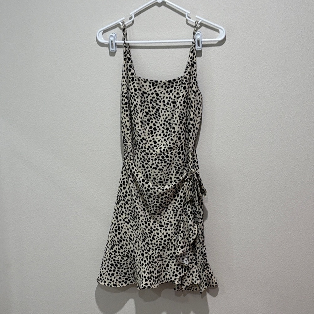 Amazon Black and Cream Leopard Print Dress